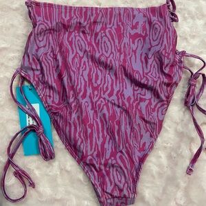ASOS Unique 21 Bikini Bottom Purple Swirl NWT Size 4